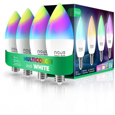 NOUS Smart Bulb P4 (4-pack) Chytrá žárovka RGB E14  4,5W Tuya
