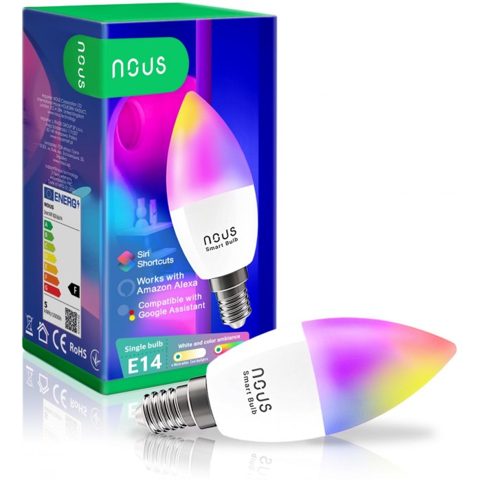 NOUS Smart WIFI Bulb P4 Chytrá žárovka RGB E14  4,5W Tuya