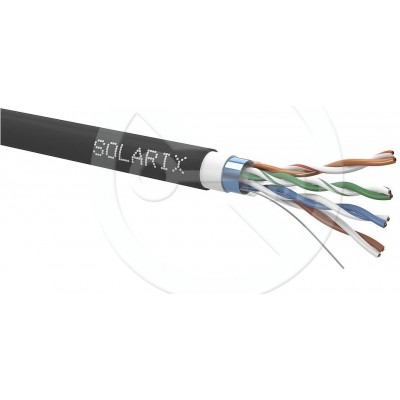 SXKD-5E-FTP-PVC+PE Solarix venkovní, dvojitý plášť, 305m/cívka, Fca