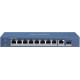DS-3E0510P-E 10/8 PoE switch, 1x uplink 1Gbps + 1x SFP