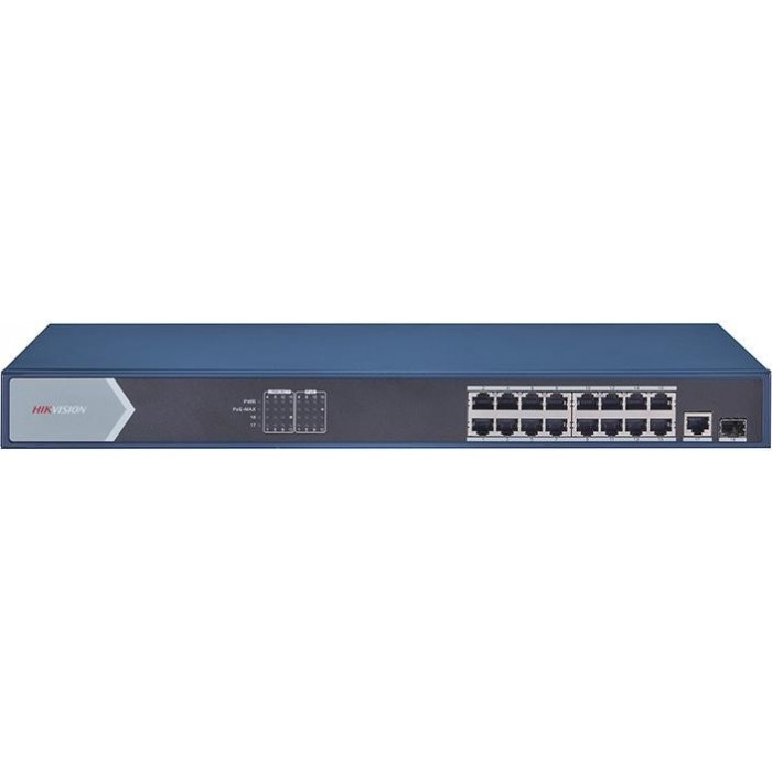 DS-3E0518P-E 18/16 PoE switch, 1x uplink 1Gbps + 1x SFP