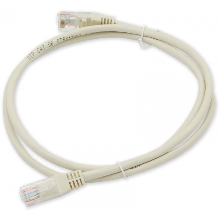 PC-201 C5E UTP/1M - šedá propojovací (patch) kabel