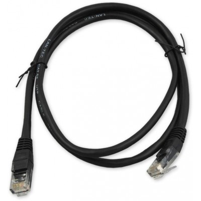 PC-600 C6 UTP/0,5M - černá propojovací (patch) kabel