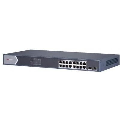 DS-3E1518P-EI 18/16 PoE switch, 16x PoE 1Gbps, 2x uplink 1Gbps SFP, management