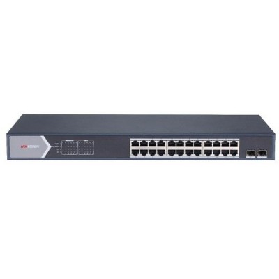 DS-3E1526P-EI 26/24 PoE switch, 24x PoE 1Gbps, 2x uplink 1Gbps SFP, management