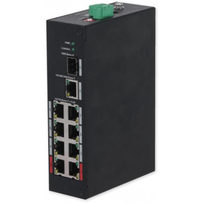 PFS3110-8ET-96-V2 PoE switch 10/8, 8x PoE, 1xGb, 1xSFP, 96W, DIN