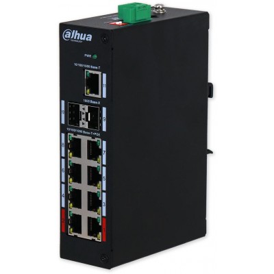 PFS3211-8GT-120-V2 PoE switch, 8x PoE Gb, 2x SFP, 1x Gb, 120W, DIN