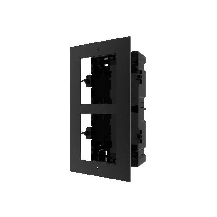 DS-KD-ACF2/black zápustná instalační krabička s rámečkem pro 2 moduly, černá, 2.gen.